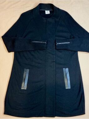 Cabi Tailor Jacket with Leather Trim Details, size small